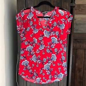 Express Bright Floral Blouse